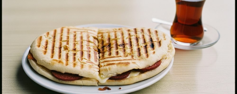Bazlama tost ve bir bardak çay